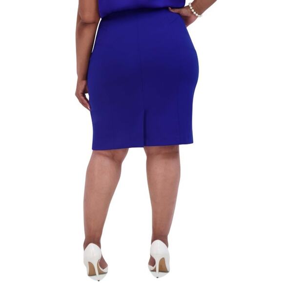 Kasper Women's Lined Pull-On Pencil Skirt Royal Sign Size 3X - Picture 4 of 4